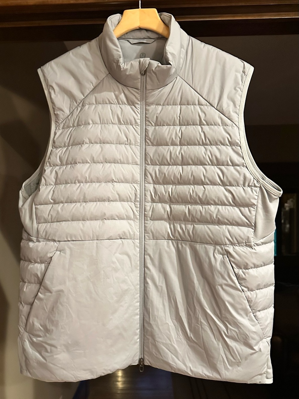 Lululemon Men's Light Gray Quilted Vest, XXL